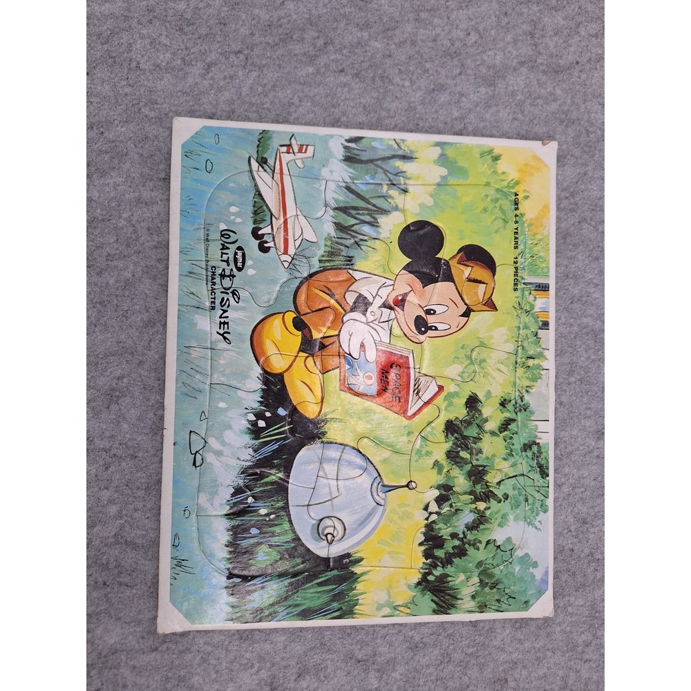 Mickey Mouse Space Men Jaymar Tray Puzzle Vintage Walt Disney